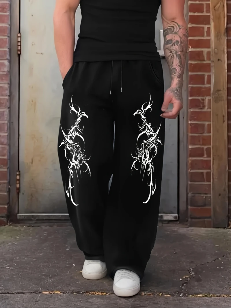 

Sweatpants High Street Hip Hop Casual Pants Men Harajuku Y2K Oversized Sport Winter Fall Super Handsome Men's Straight Leg Pants
