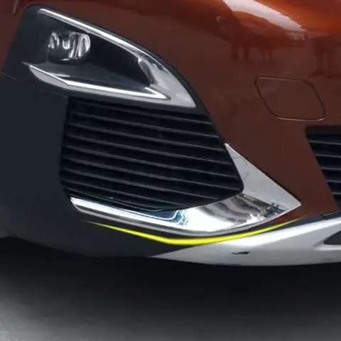 앞 머리 안개등 안개등, 눈꺼풀 눈썹 스트립 커버 트림, 푸조 3008 3008GT 2017 2018 2019 적합