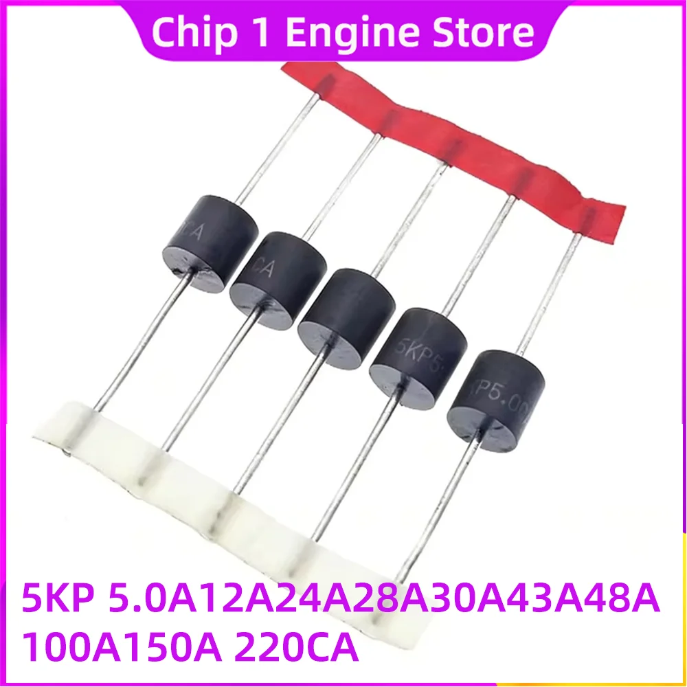 5PCS 5KP5.0CA/6.0/6.5/7.0/7.5/8.0/8.5/9.0/10/12/15/16/17/18/20/22/24/26/28/30/33/36/40/43/45/48/60/75/85/100CA 5000W TVS Diode
