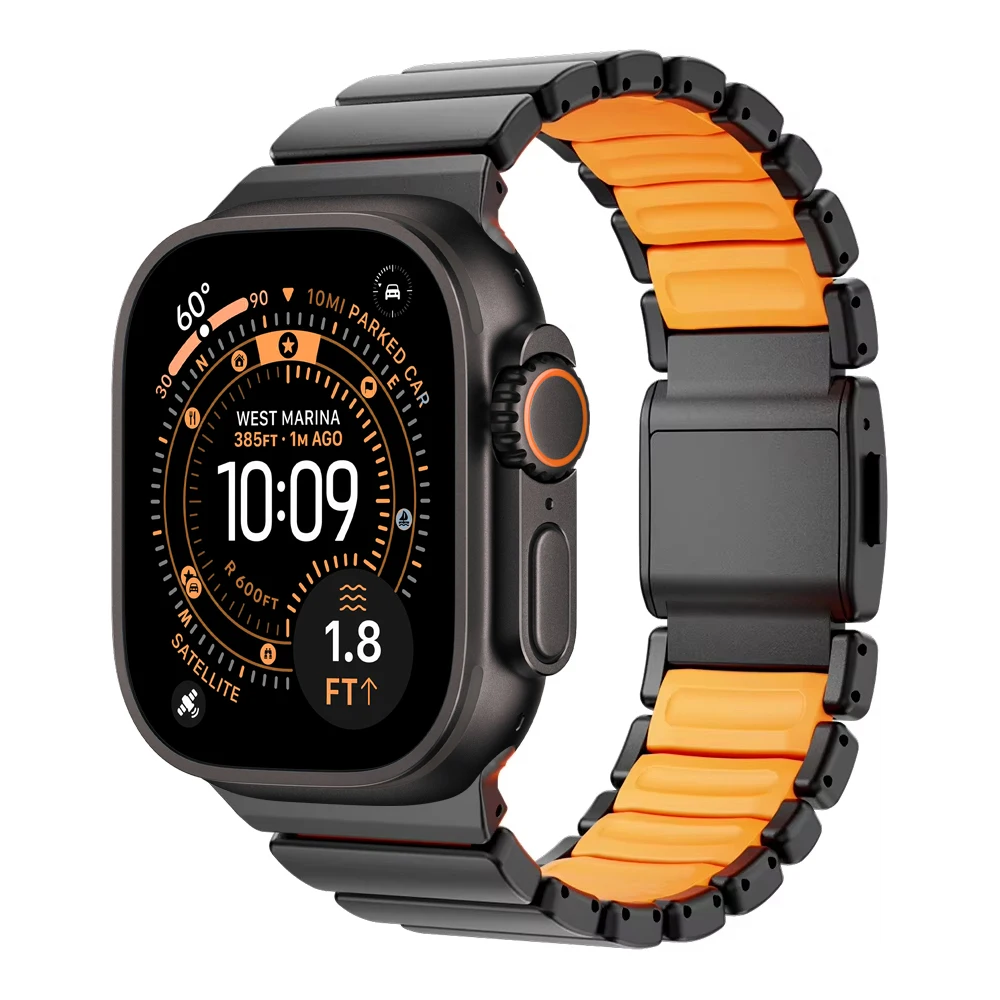 

Титановый ремешок для Apple Watch Ultra 3 2 49 мм 46 мм 45 мм 44 мм Браслет из нержавеющей стали Correa iWatch Series 11/10/9/8/7/6/SE Ремешок