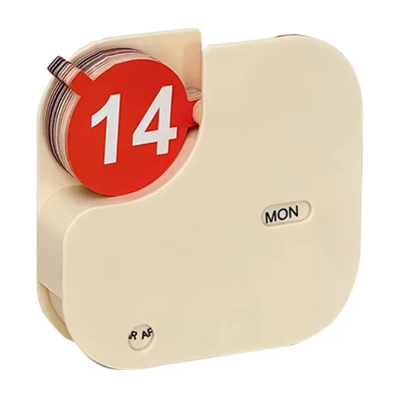 WORTHOWN-Calendario da tavolo minimalista in plastica Calendario a fogli mobili Uso ufficio compatto e portatile