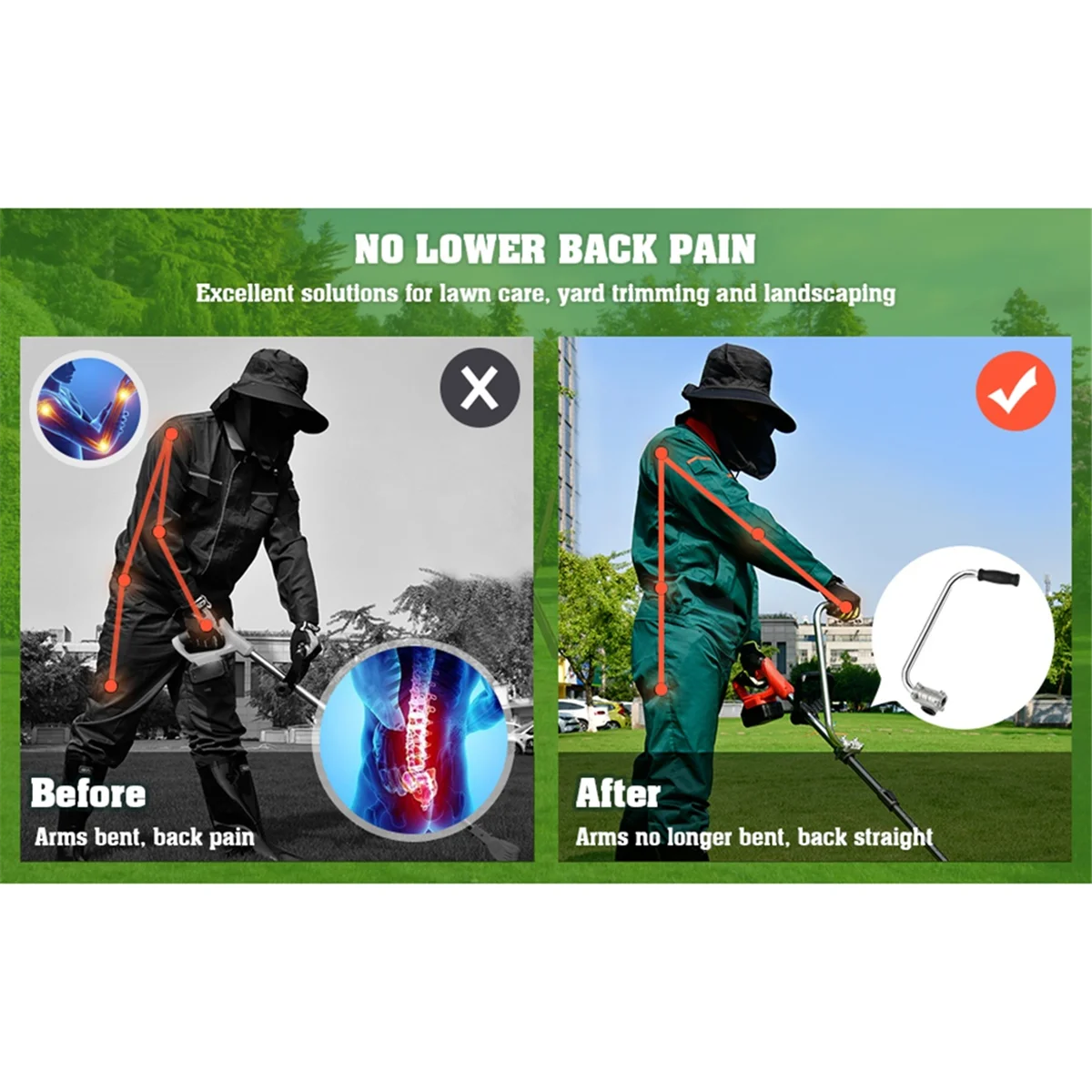 

TFBC String Trimmers Handle,Lawn Trimmer Handle Grip Ergonomic Trimmer Grip Weed Eater Handle Trimmer Handle for Weed