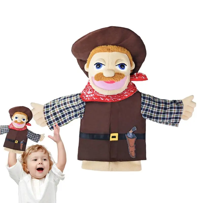 

Role Play Hand Puppets Waiter Princess Prince Cowboy Stuffed Plush Toy Hand Puppet Cartoon Plush Hand Puppet For Storytelling