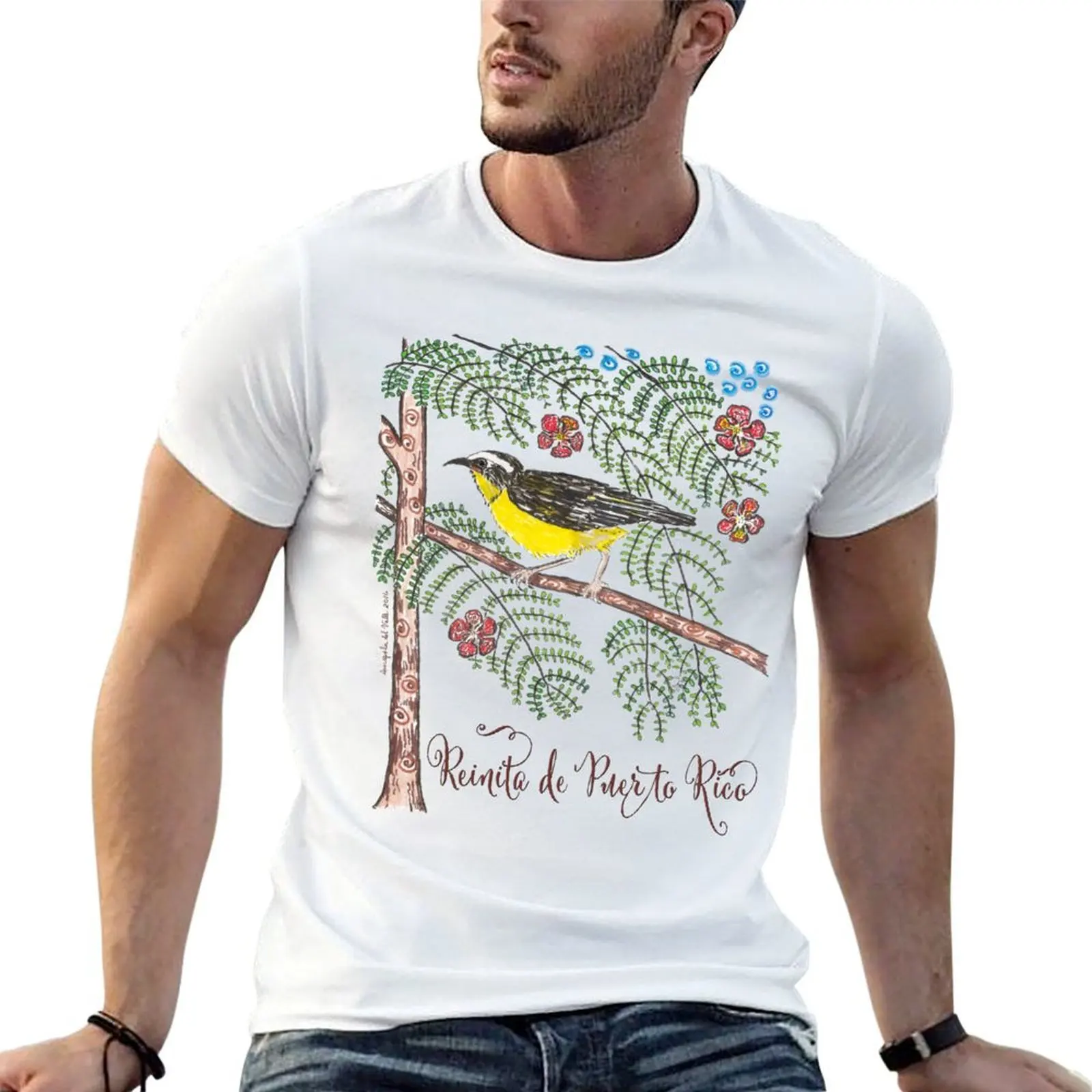 

Reinita de Puerto Rico - layout 02 T-Shirt cotton t shirt man man t shirt cotton T-Shirt