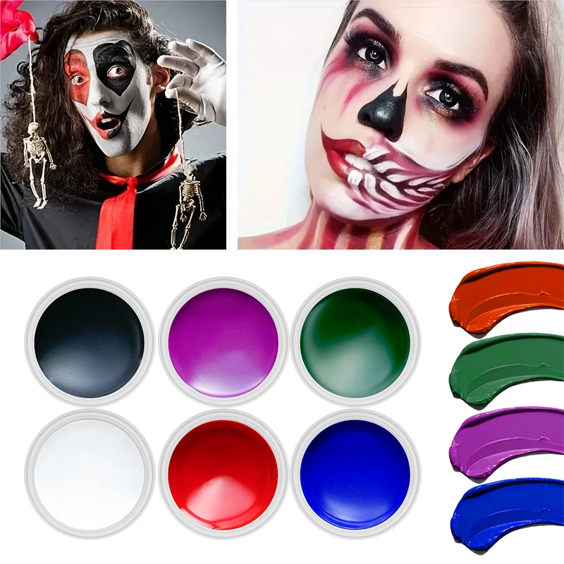 لوحة الجسم والوجه 10 جرام، سهلة الاستخدام والإزالة، غير سامة، مكياج الهالوين طويل الأمد، فن الوجه للجسم للحفلات والمهرجانات #1