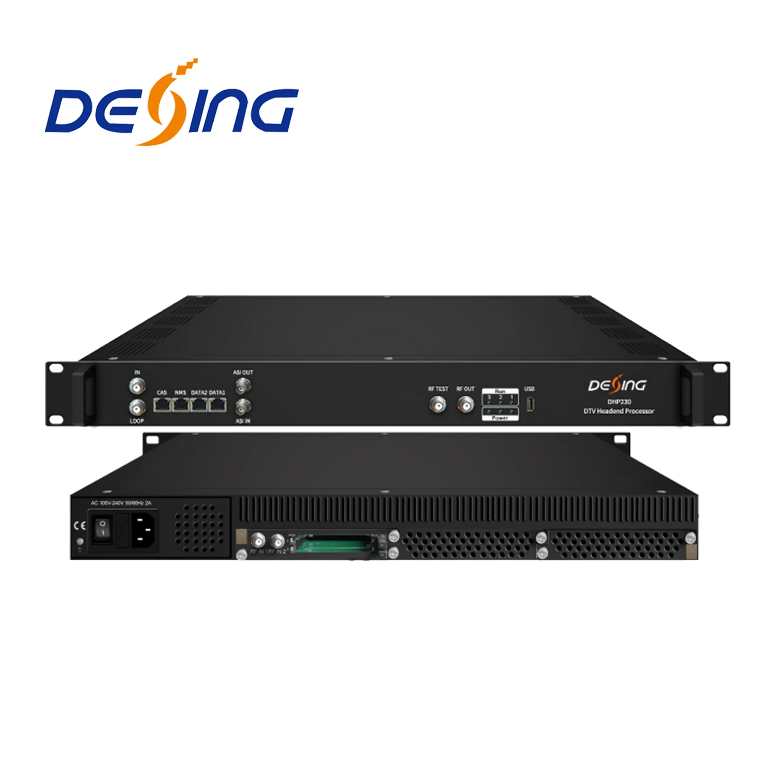 Dexin DHP230 DTV Headend Processor Dvb-s2 to Dvb-c Dvb-t Transmodulator, 8ch Dvb-c Dvb-t Modulator with Multi Mode Tuner Input