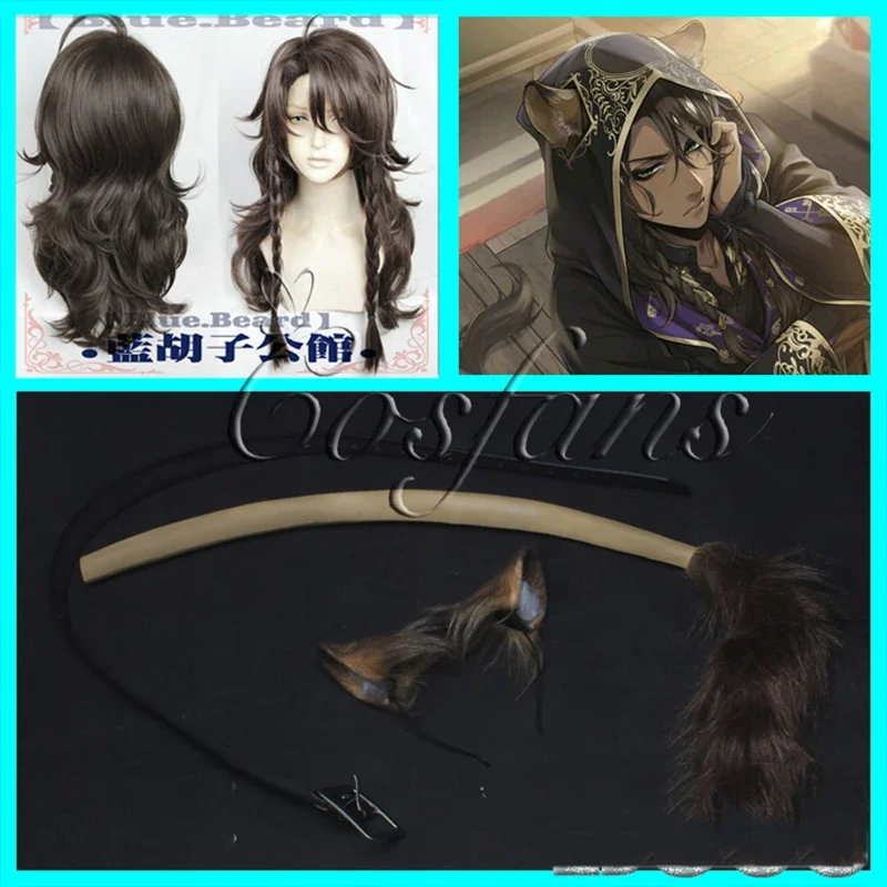 

Twisted-Wonderland Leona Kingscholar Wig Cosplay Ear Headwear Hairclip Hairband Cosplay Accessories Halloween Props Accessories