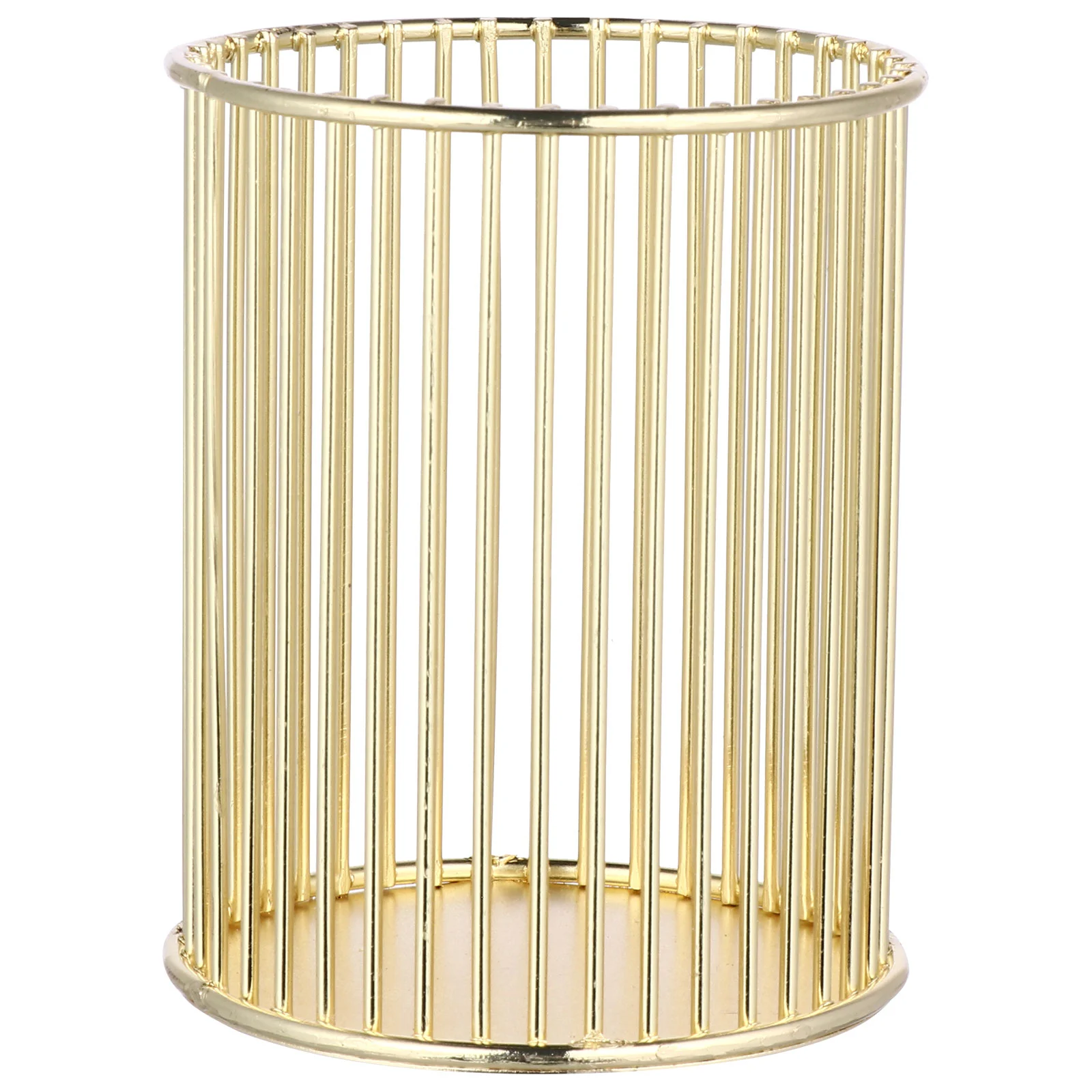 

Metal Iron Pen Holder Organizes Pencils and Pens Brush Light Luxury Practical Storage Container Desktop Bucket