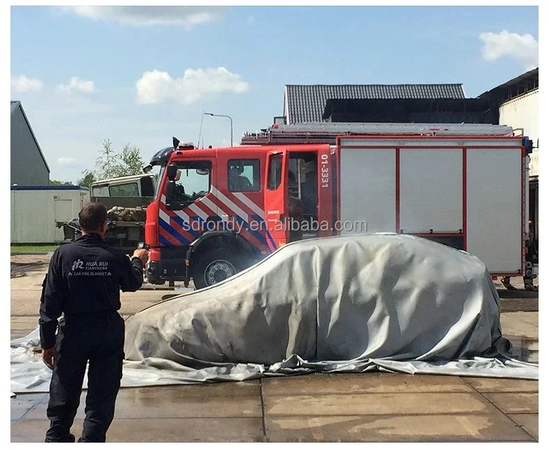 Feuerbeständige Decke EN 13501, 6 x 8 m, 19,8 x 26 Fuß, extreme Notfall-Lithium-Auto-Feuerdecke