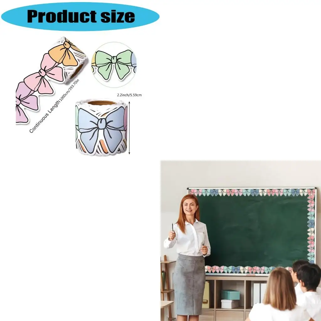 

10m Bulletin Border Trim Bowknot Bulletin Board Border for School Decoration