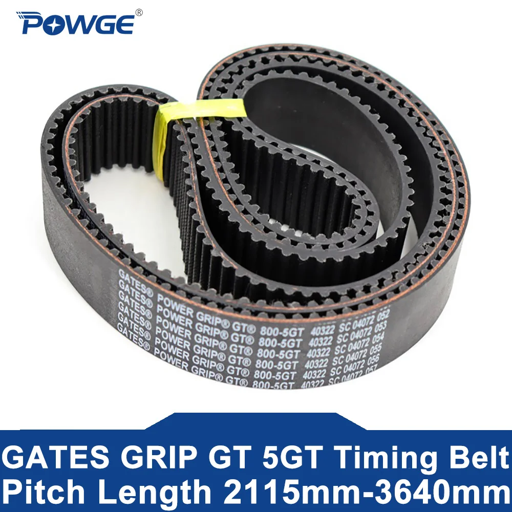 

POWGE GATES GT 5GT Timing belt Lp=2115 2200 2350 2495 2645 2910 3175 3640 Rubber Neoprene Width 9-60