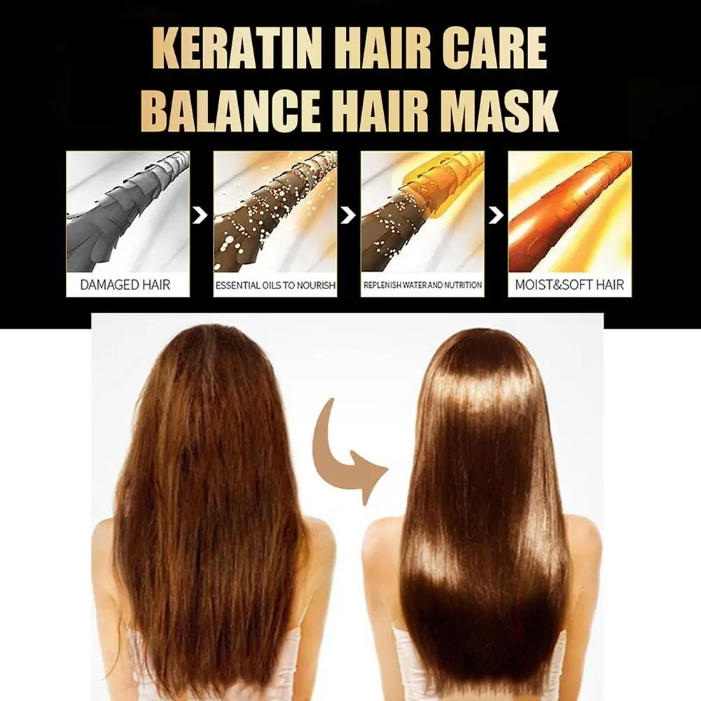 100ml natürliche reparierende Keratin-Haarmaske pflegende Haarmaske Tiefen konditionierende Haarmaske für trockenes und strapaziertes Haar