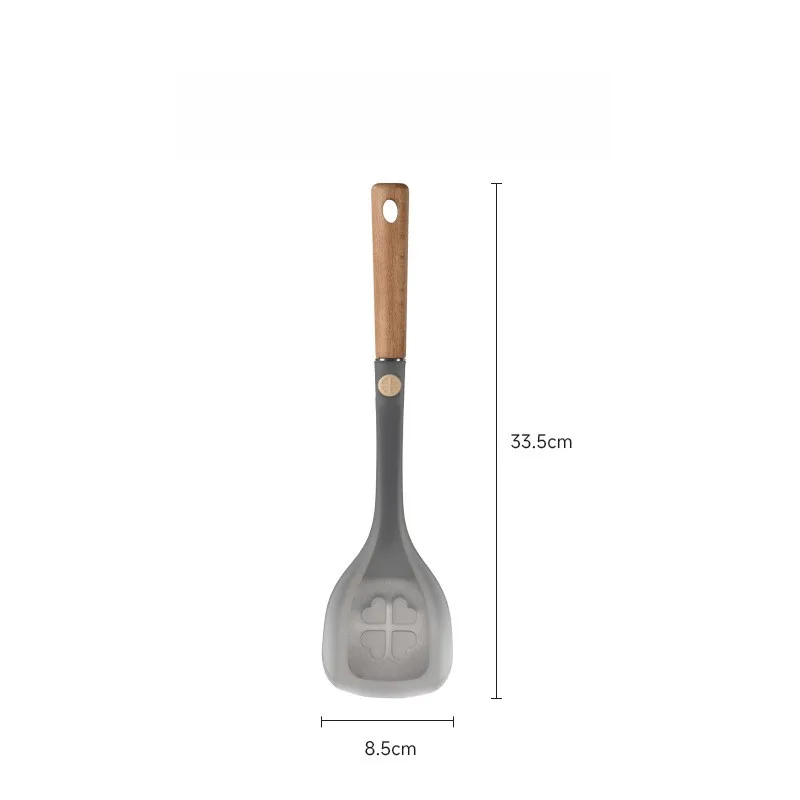 

Silicone Spatula for Nonstick Cookware with Beech Wood Handle Heat Resistant up to 230 Celsius for Safe Cooking