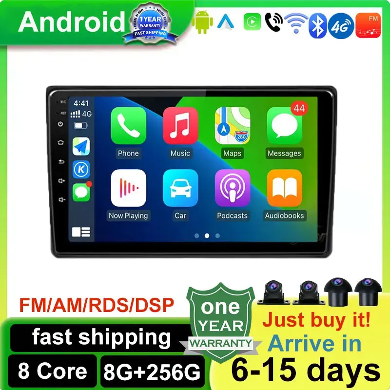 9 inch Android 16 Car Radio Auto Stereo WiFi DSP Multimedia Player For Audi A4 B6 B7 2000 - 2009 S4 2002 - 2008 RS4 2005 - 2009