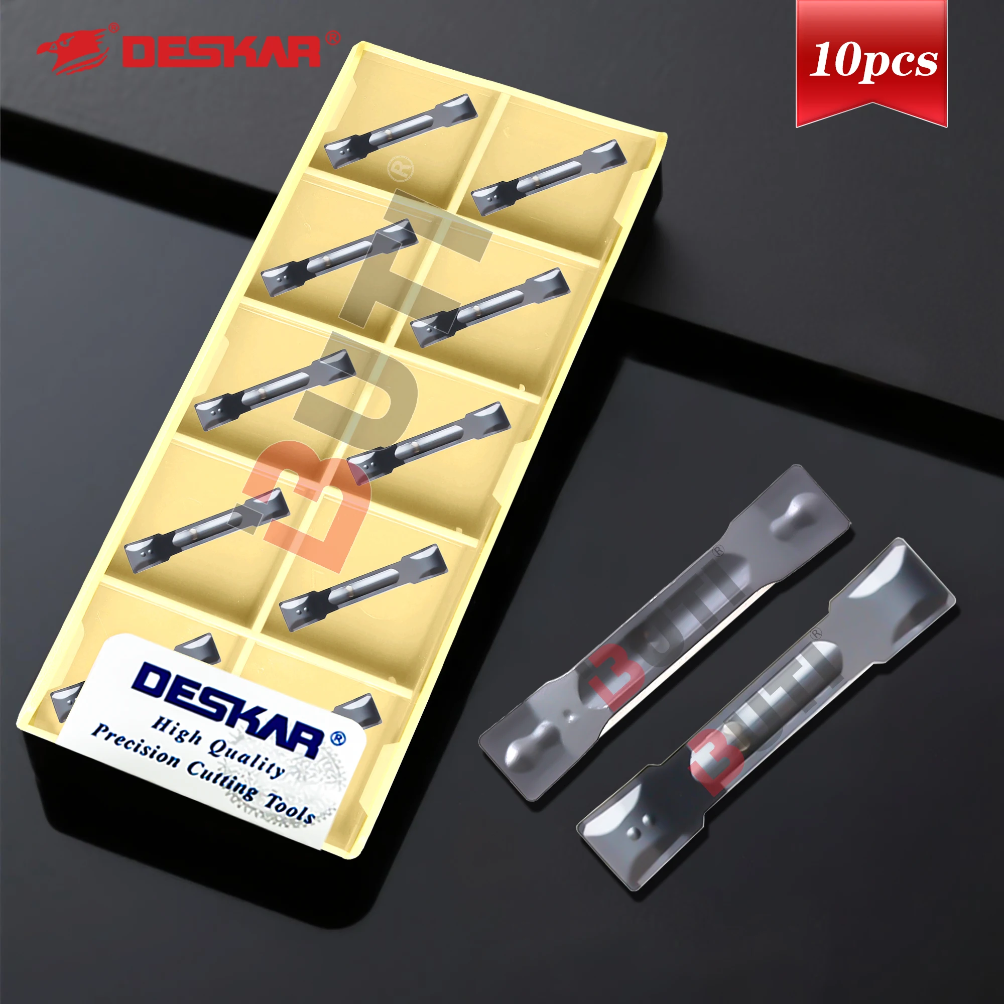 

TDC TDT200 300 400 LF6018 DESKAR 100% Original Lathe Grooving Tools Use For Machining Stainless Steel Double-Head Grooving Blade