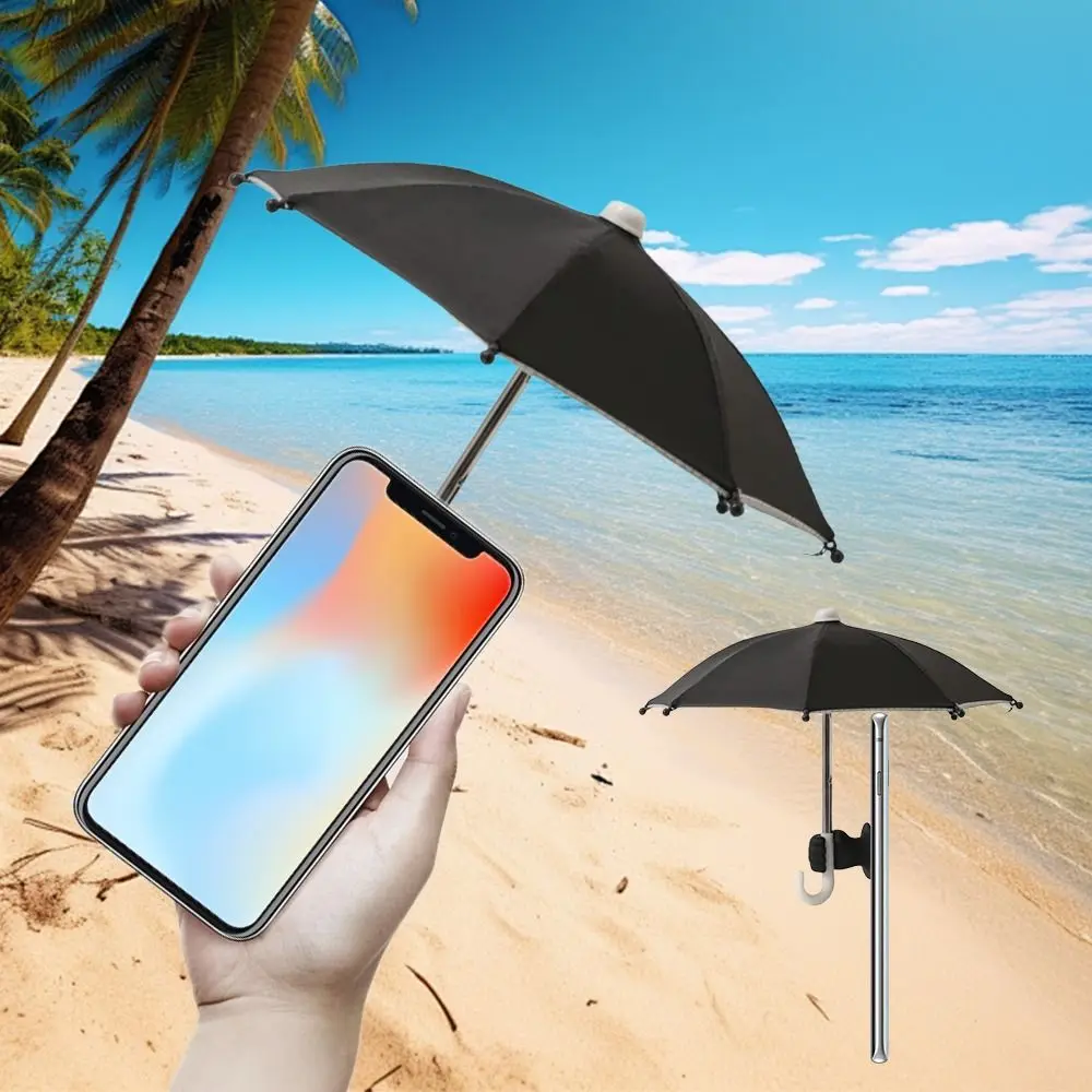 com ventosa de punho guarda-chuva de telefone proteção solar anti-reflexo guarda-sol para celular mini guarda-sol