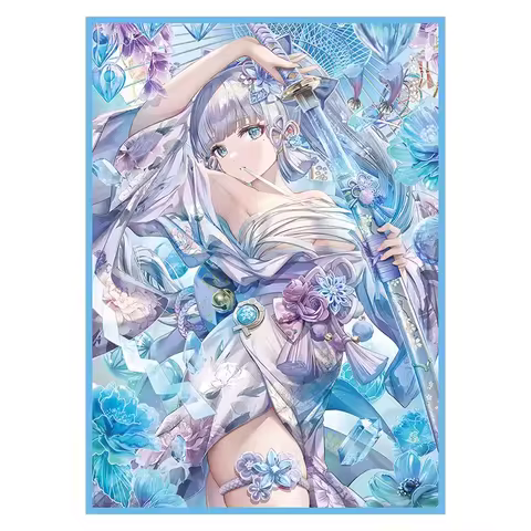 67×92mm 50PCS Holographic Flash Anime Card Sleeves for MTG/PKM/TCG Top Loading Cartoon Deck Shield Card Cover