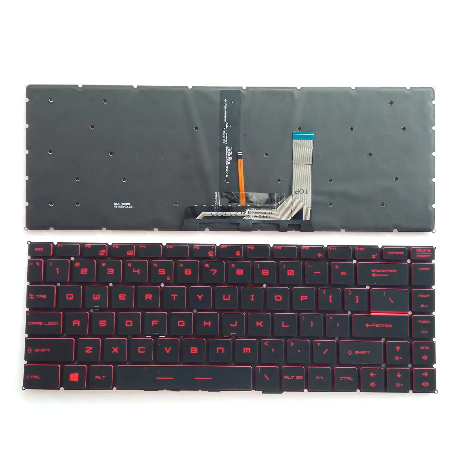 

US Keyboard US Layout Durable Red for MSI Replacement Professional