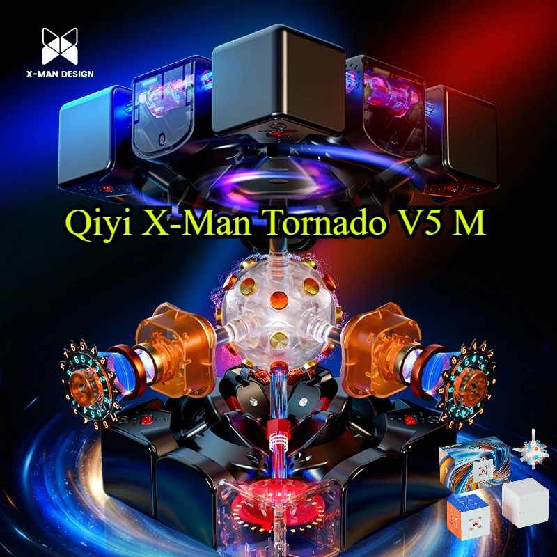 New Qiyi X-Man Tornado V5 M 3x3 Cube Flagship Pioneer UV Magnetic Magic 3x3x3 Speed Cube Stickerless Toys for Kids