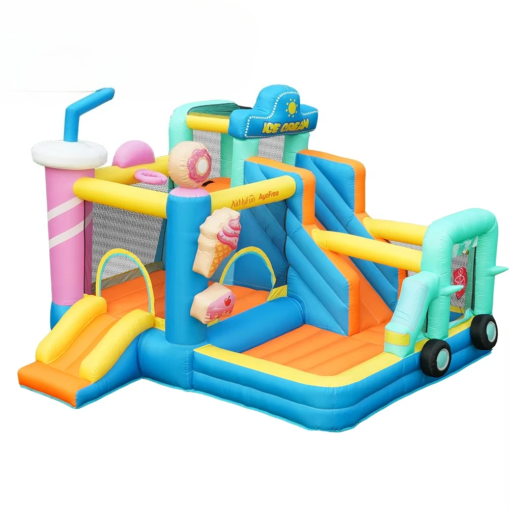 

High Quality Candy Car Soft Bouncing Castle With Slide and Pool Inflatable Bounce House Multi Combo Jumping Castle