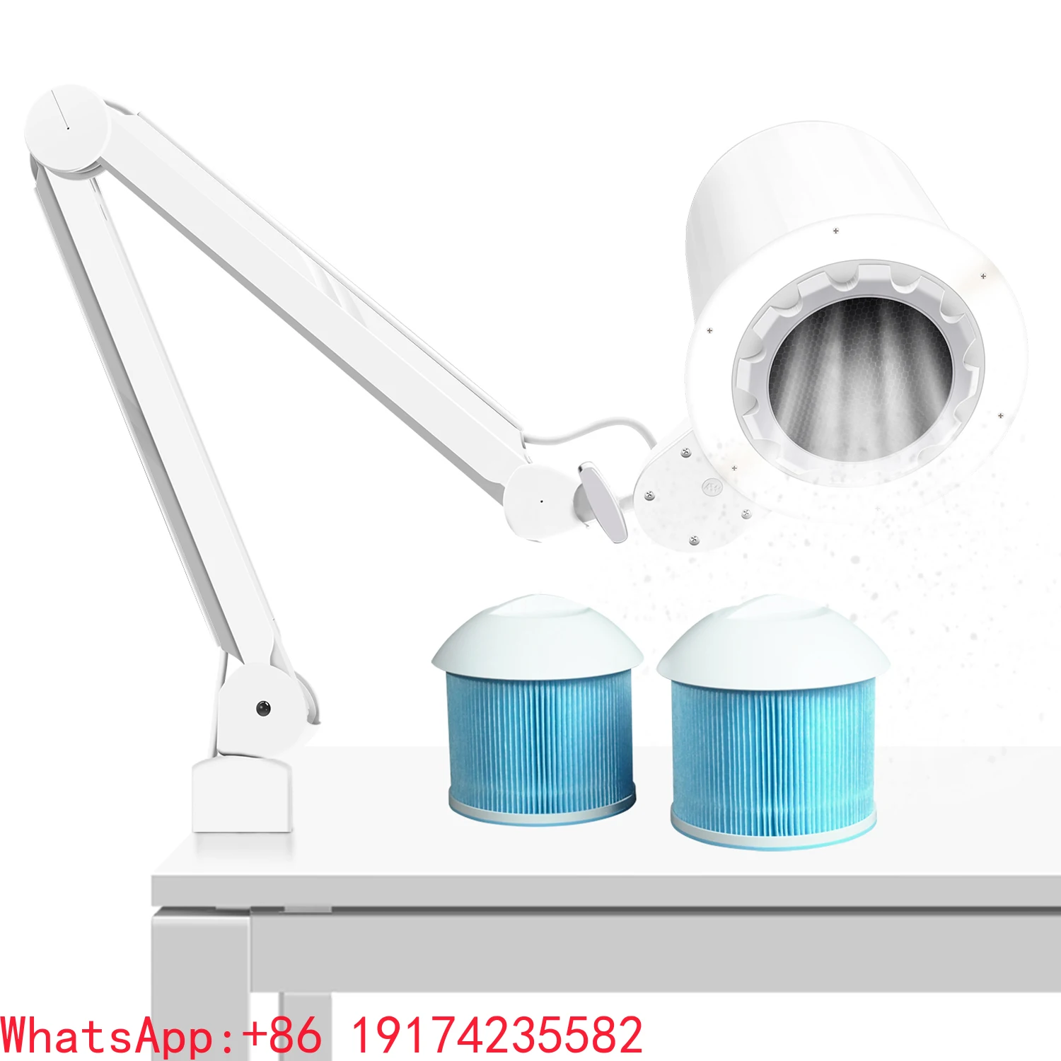 

2028 SS Reusable Filter Extractor Manicure Pedicure Vacuum Cleaner Nail Dust Collector for Salon