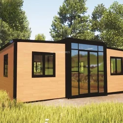 20ft Folding Expandable  Container House 3 Bedroom Prefabrication Folding Tiny House Modular Home Expandable Container House