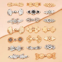 2set Reusable Metal Chinese Knot Buttons Snap Fastener Pants Pin Retractable Sewing-on Button for Jeans Perfect Fit Reduce Waist