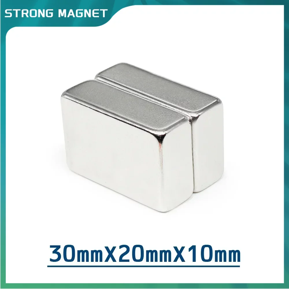 1/2/5/10PCS 30x20x10mm Quadrate Super Powerful Strong Magnetic Magnets 30*20*10 Block Permanent Neodymium Magnets 30x20x10