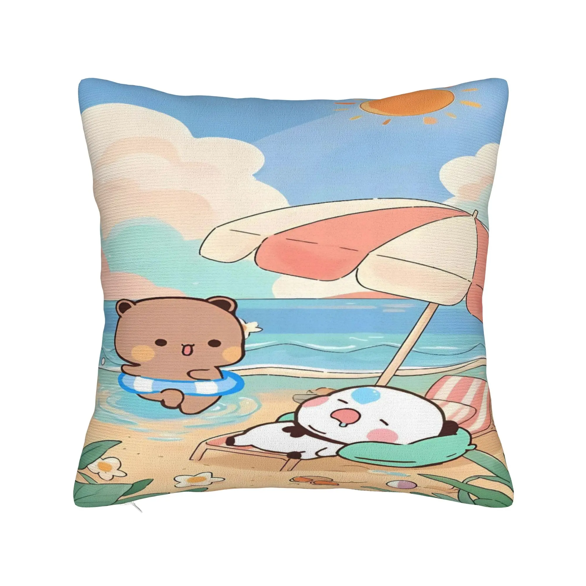 Pillow Cover Panda Bear Bubu Dudu Graphic Cushion Cover  Morden Pillow Case For Sofa Bedroom Home Decor Pillowcases