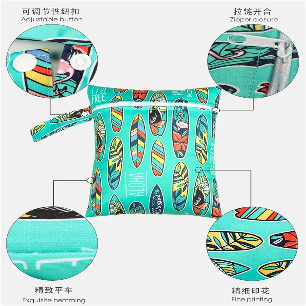 1PCS Waterproof Diaper Pants Storage Bag for Baby,leak-proof Single Pocket Zipper, Diaper Liner Storage, Swimming Items Portable
