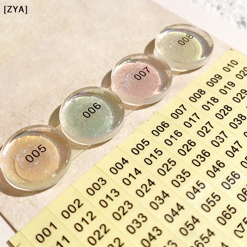 For  Craft Self Adhesive Nail Polish Lipstick Color Number Tags Sticker 1/4sheets Waterproof Laser Number Label Stickers [ZYA]