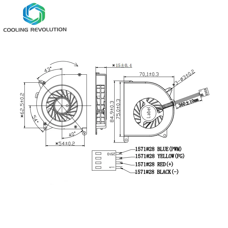 Ventola di raffreddamento CPU All-in-one WSA06015F12H YD7015HS DFH7515S FMB07016H12M-D FMB07018H12M-D DC12V 4-Pin ATGL22 YT002