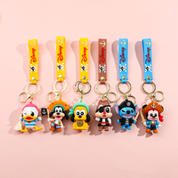 Anime Disney Keychain New Pirate Series Mickey Goofy & Stitch Doll Keychain Ornaments Car Pendant Kids Toy Gifts Christmas Gifts