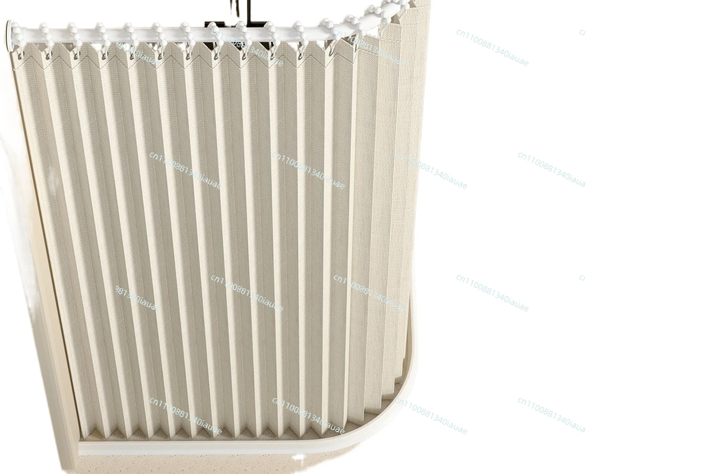 

Bathroom Partition Curtain Curved Bath Curtain High-end Folding Waterproof Bathroom Dry and Wet Separation Magnetic Hanging