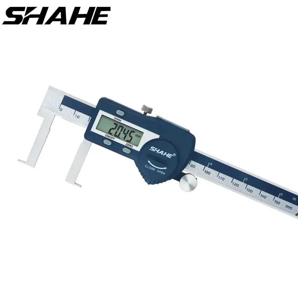 SHAHE Inside Groove Digital Caliper with Flat Point Stainless Steel /Inch/Metric Digital Calipers