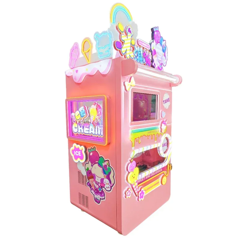 Factory Price Frozen Food 3 Flavors Soft Ice Cream Vending Machine Commercial Automatic Cup Ice Cream Vending Machine For Sale