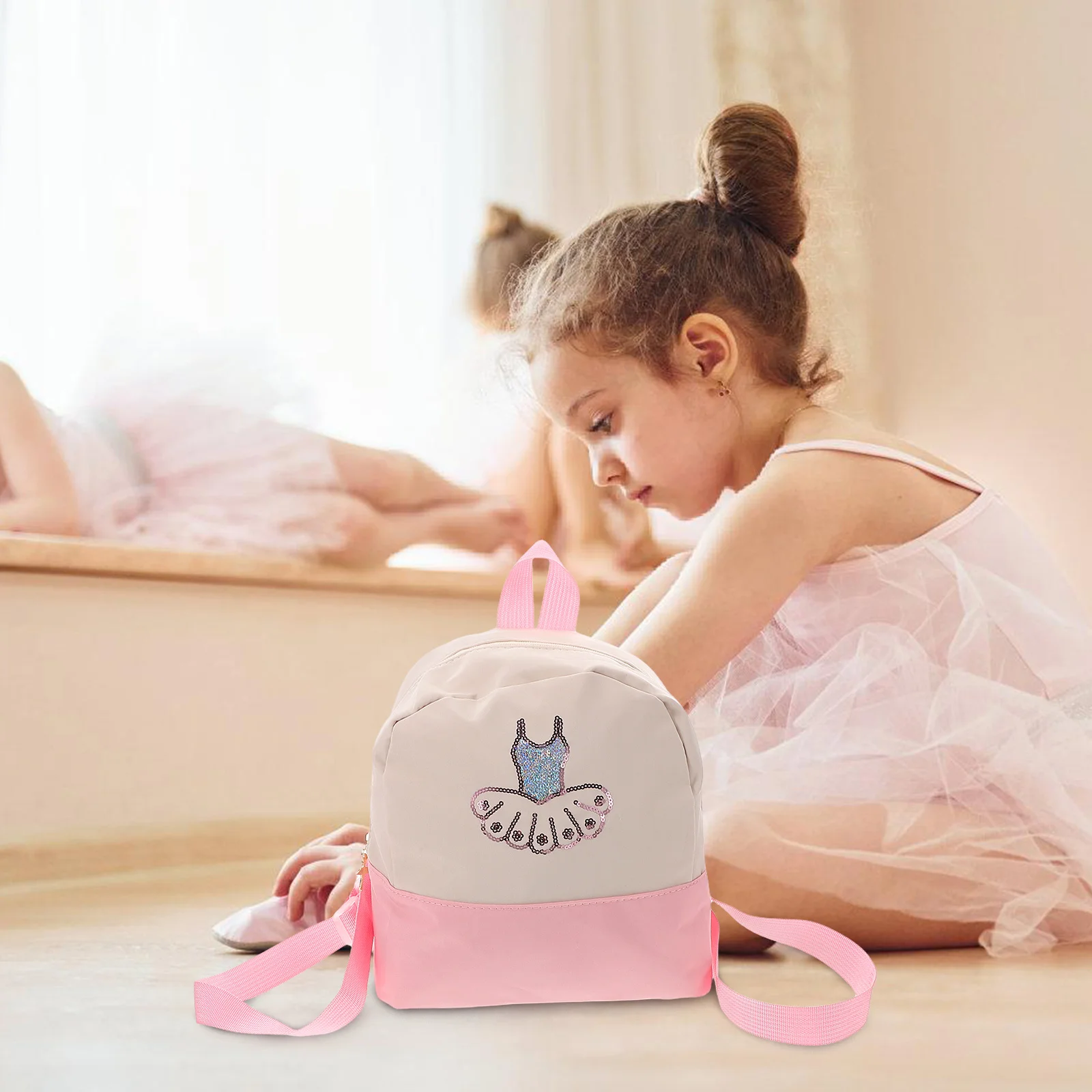 حقيبة ظهر للرقص، تصميم باليه، تخزين واسع، أحزمة كتف مريحة، مثالية للسفر في فصول الرقص #1