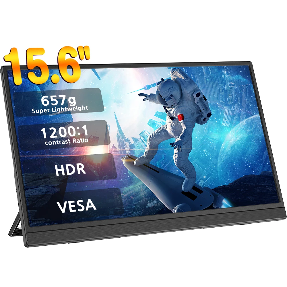 

Cdisplay 15.6" Portable Monitor 1200:1 1080PGame Display IPS 2 Speaker Type-C HDMI for Laptop PC Phone Second Computer Monitor