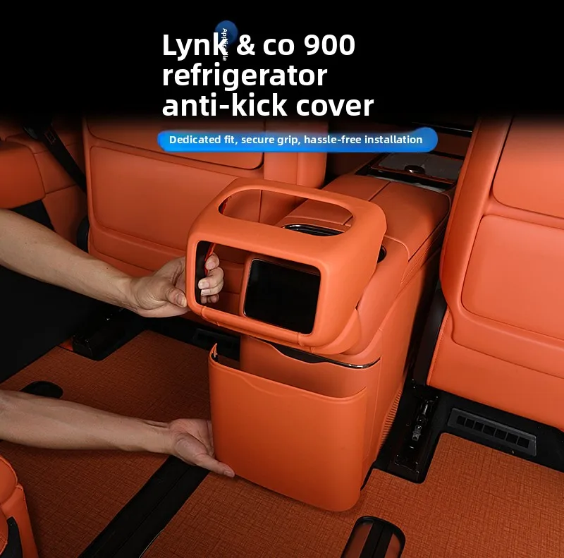 for Lynk&Co 900 Refrigerator anti kick cover+air conditioning screen cover interior anti kick pad protective cover accessories