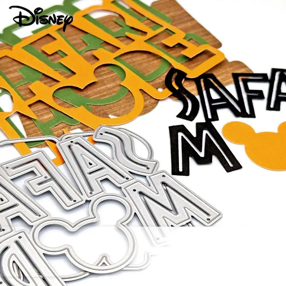 Disney Mickey SAFARI MODE Word Metal Cutting Dies Diecut for DIY Scrapbooking Paper Cards Making Decorative Craft Dies New 2023