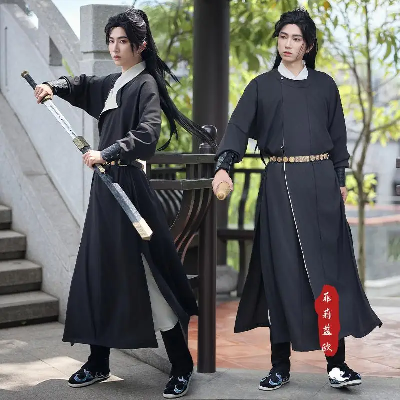 nudapalace-hanfu-original-pour-hommes-robe-a-col-rond-de-la-dynastie-song-robe-sans-hanches-noire-unisexe-grande-taille-arts-martiaux-style-ancien