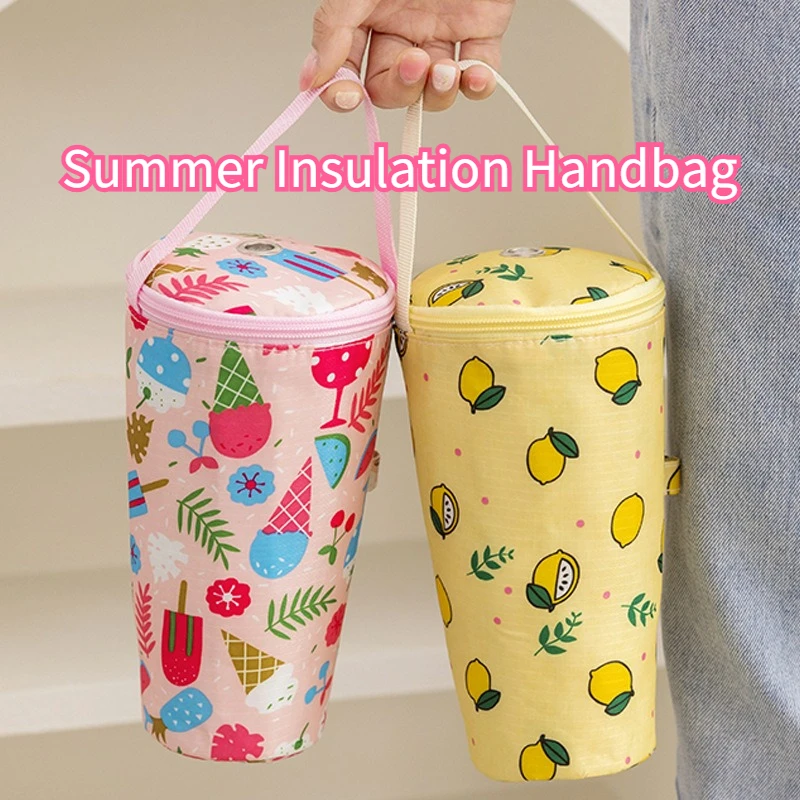 

Portable Milk Tea Tote Bag Heat Preservation Bag Carrying Insulated Cup Cover Umbrella Bag Handbag Camping Drinkware Accessories