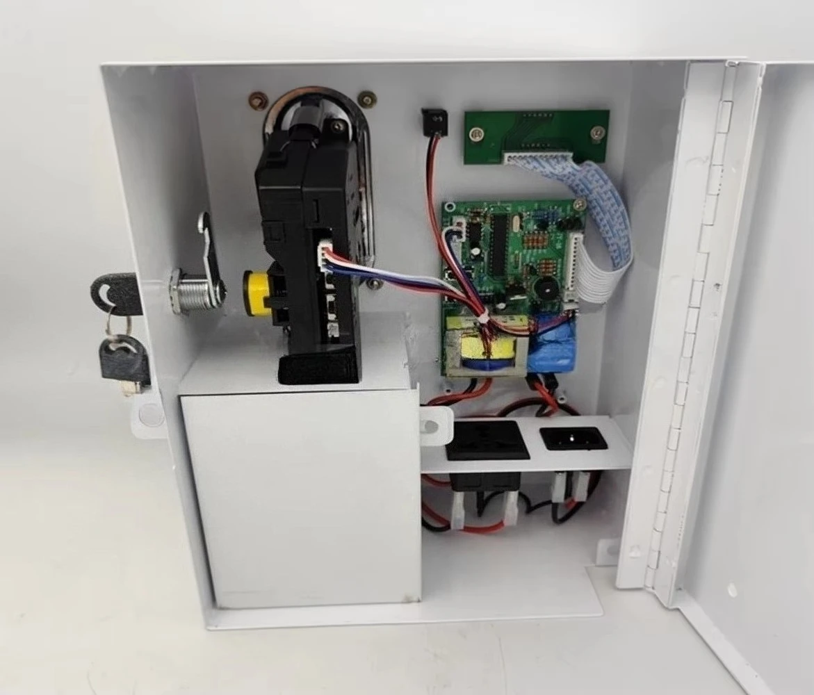 Custom White Metal Box 6-Valued Programmable 110V/220V Multi Coin Acceptor with Coin-Operated Timer for Massage Chair