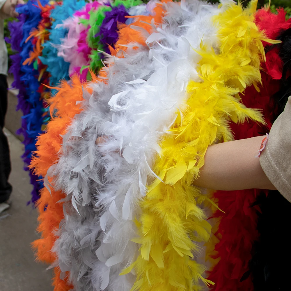 90Grams Marabou Turkey Feather Boas Wedding Dress Decorative Feather Shawl DIY Stage Carnival Dresses Accessory 50PCS/Lot