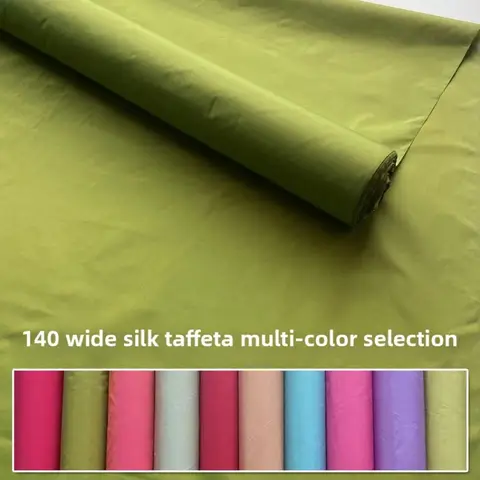 140cm Wide Silk Taffeta Fabric Stiff Mulberry  Dress Skirt Umbrella Skirts Garment Lining Silk Fabric By Meter