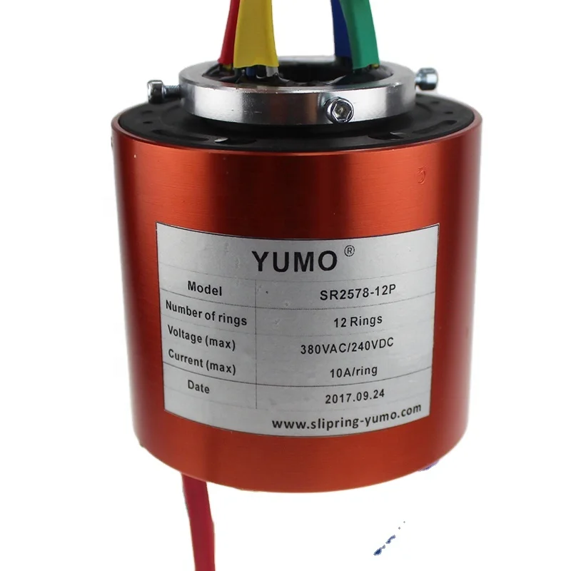 SR2578-12P YUMO Slip ring 12 rings 10A electrical contacts with CE certificated Capsule Slip Ring