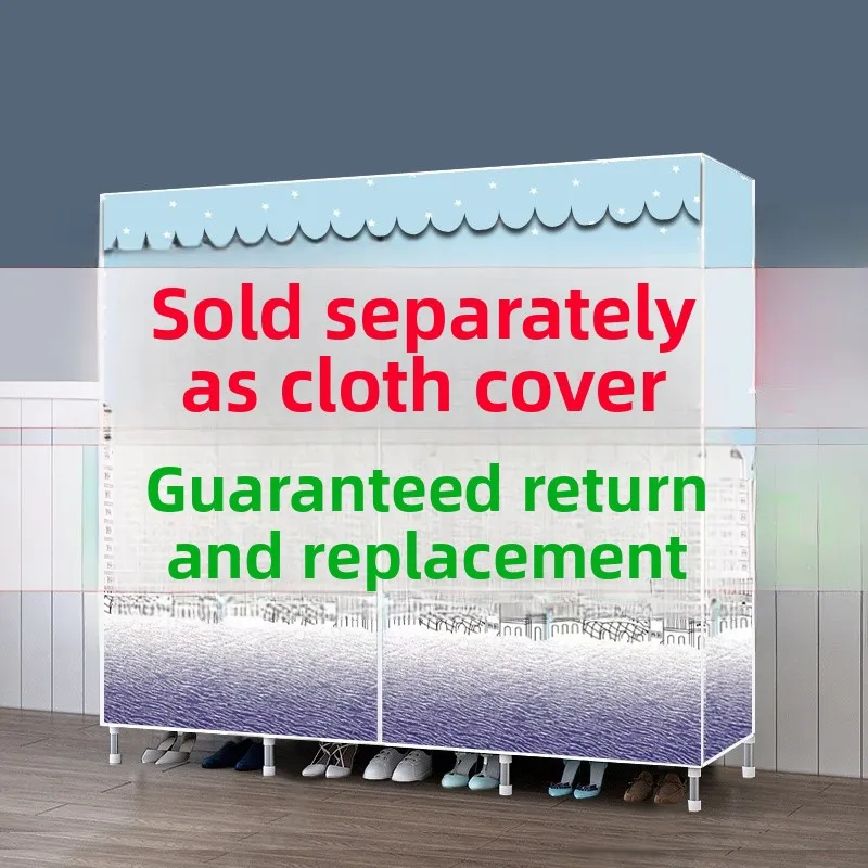 

Thiened Ox Cloth Dust Cover Simple Wardrobe Curtain Single Sold Waterproof Sun elf Closet Dustproof Cover for Bedroom