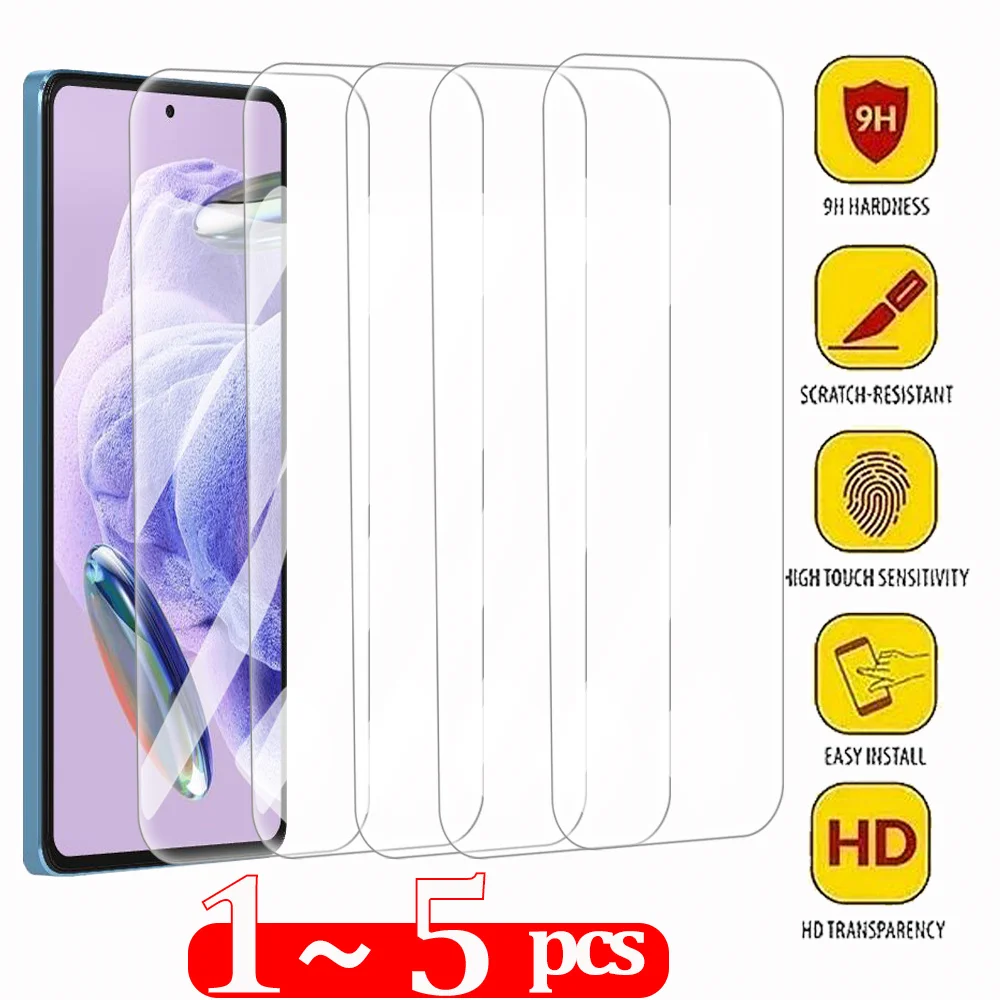 1-5PCS Clear Tempered Glass For Xiaomi Redmi Note 13 12 Pro (5G) Screen Protector Redmi Note 13 12 11 11S 10S 10 Pro HD Scratch Proof Front Film