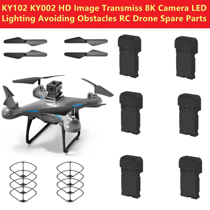 Ky102 ky002 evitando obstáculos wifi fpv rc quadcopter drone peças de reposição 3.7v 1800mah bateria/hélice/usb acessórios originais