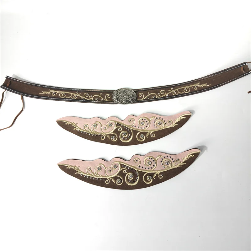 قبعة رعاة البقر ثلاث قطع مجموعة اكسسوارات عصرية مطرزة Hatband الرجال والنساء قبعة القش اكسسوارات الديكور في الهواء الطلق